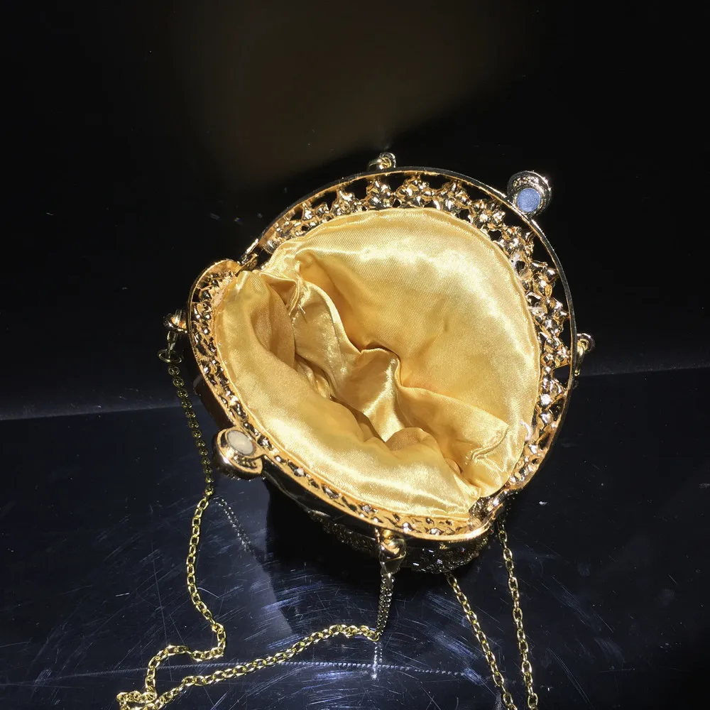 XIYUAN Золотой блестящий Блестящий клатч с множеством бриллиантов кошелек для