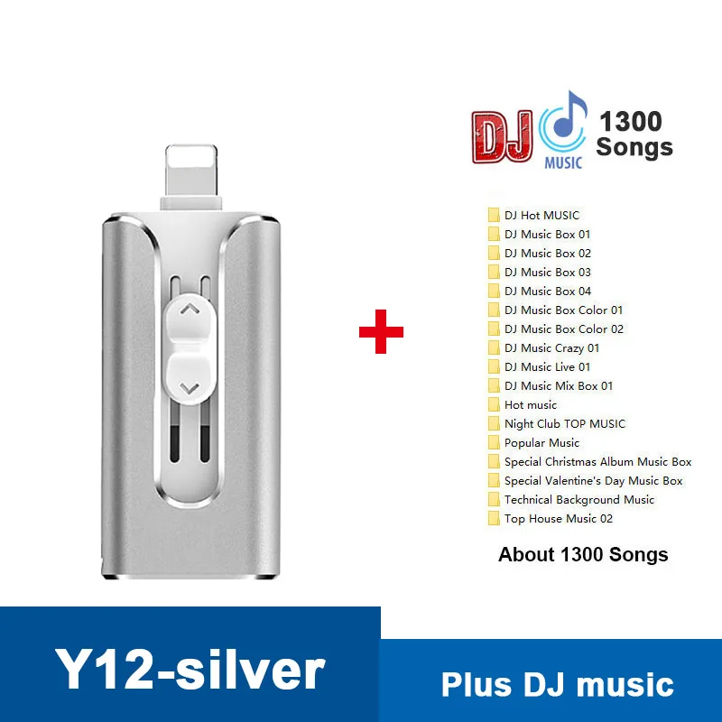 Y12-USB3.0-S-DJ 3 в 1 OTG USB флеш-накопитель Флешка 3,0 16 ГБ 32 ГБ 64 ГБ 128 ГБ флеш-накопитель для iphone 8 7 Plus 6 6s Plus 5s ipad карта памяти ФЛЕШКА usb c flash флешка мини small usb drives - Цвет: Y12-USB3.0-S-DJ
