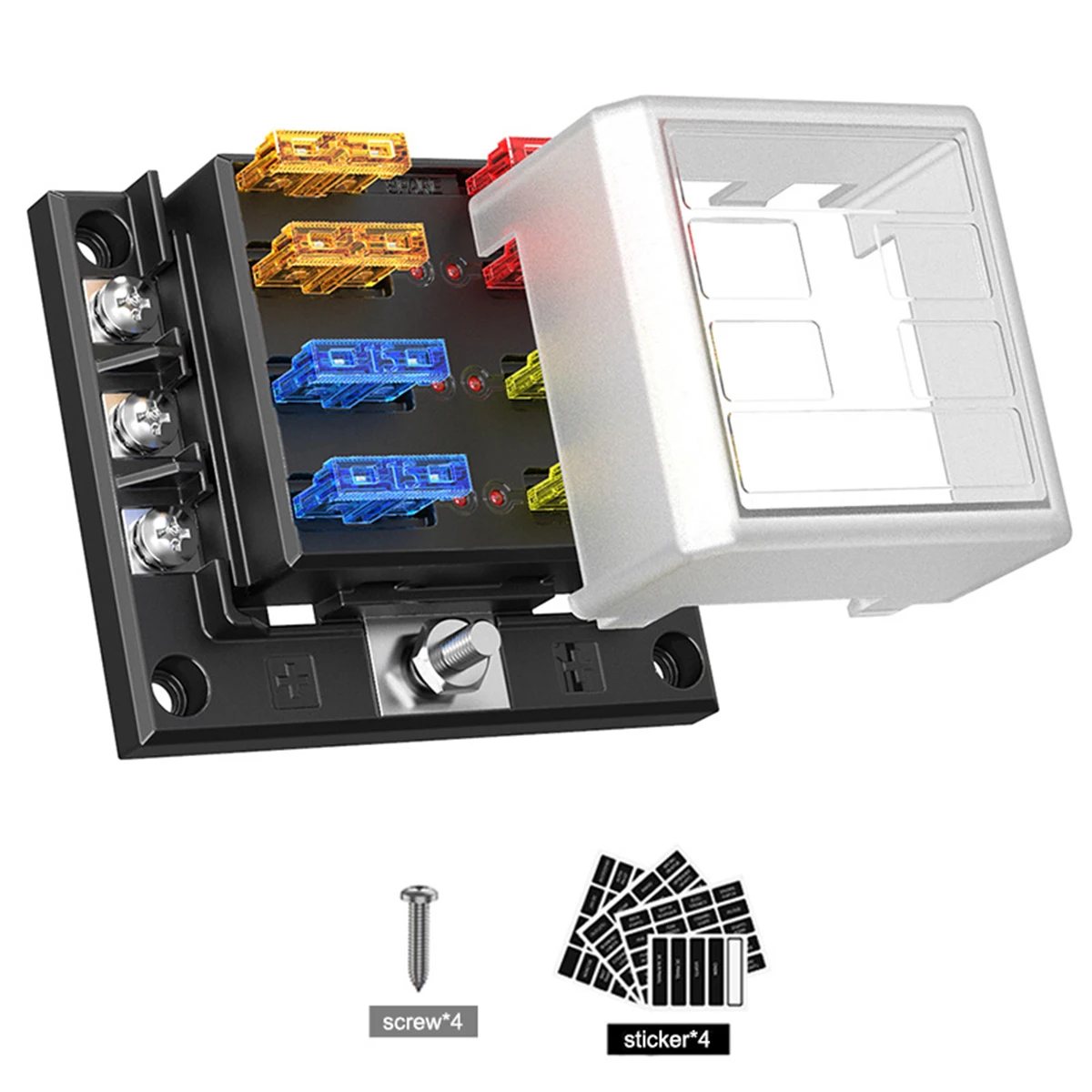 Блок предохранителей 6 Way С светодиодный ными индикаторами для автомобиля 12/24 в |