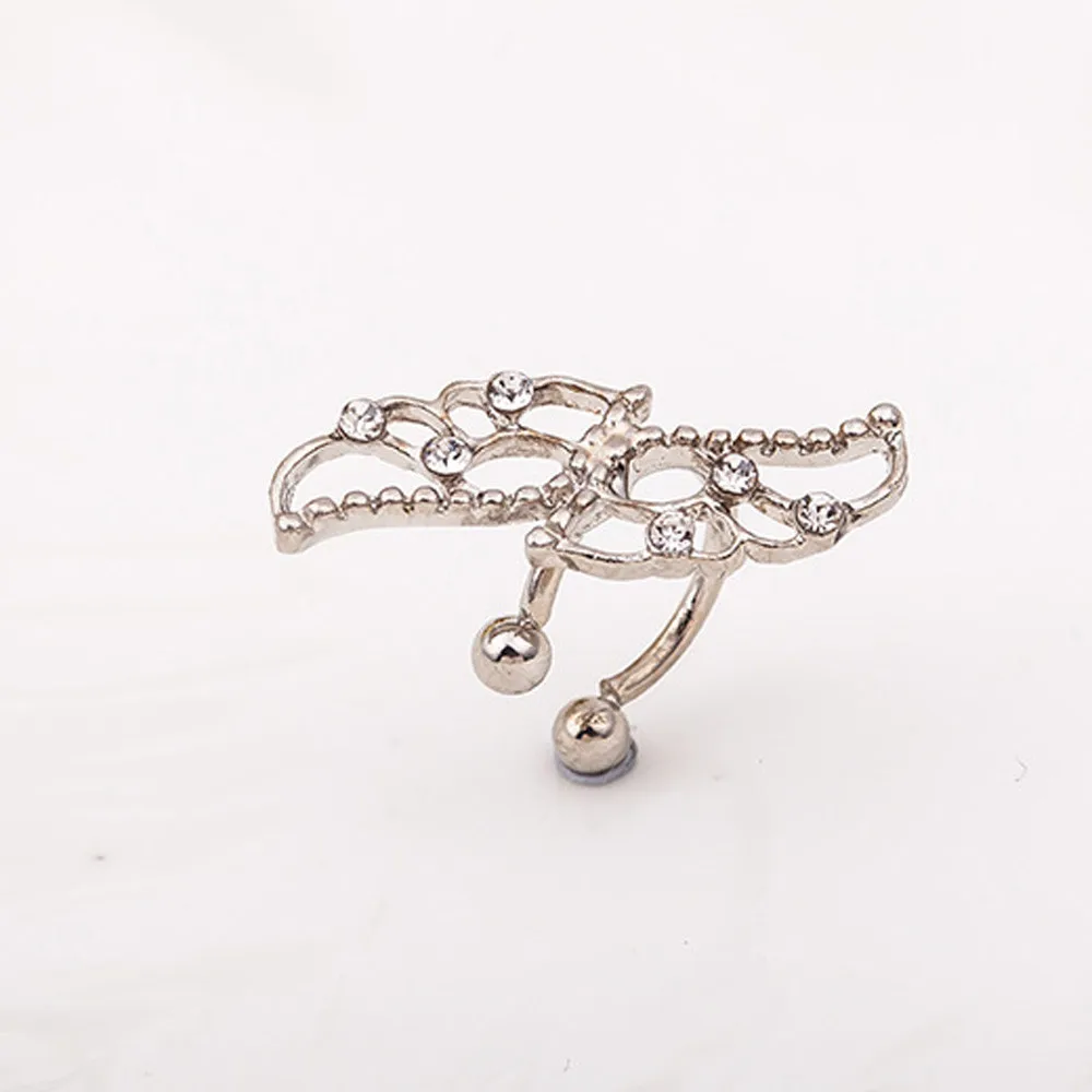 Женские серьги-клипсы с крыльями бабочки элегантные одиночные украшения для