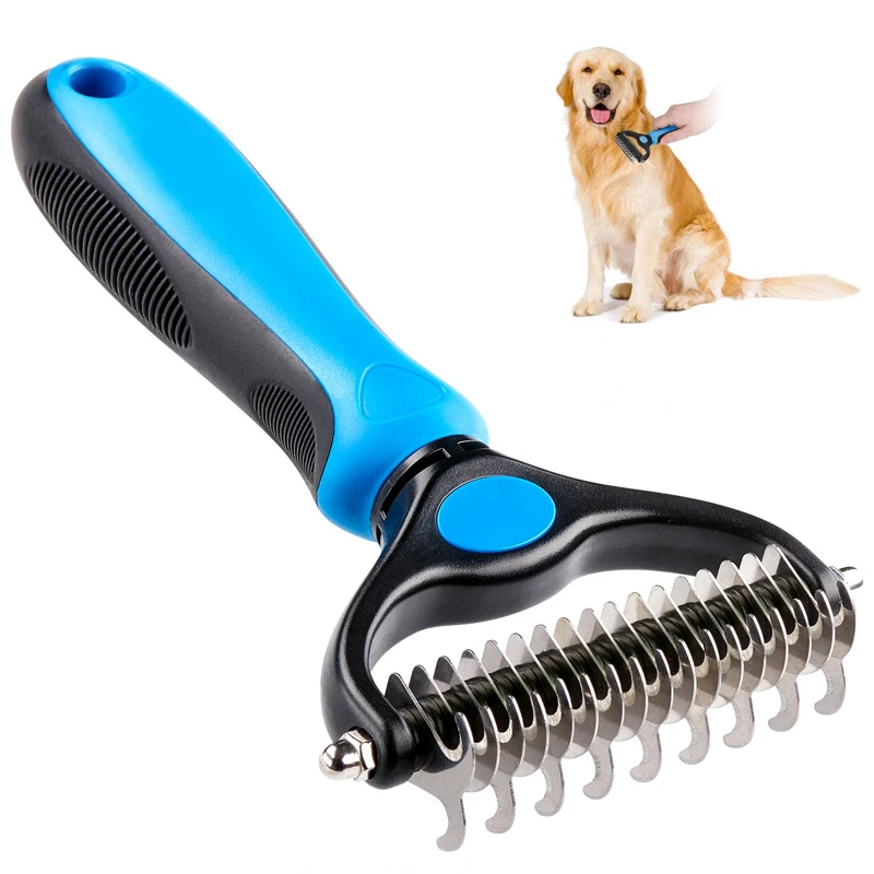 

Pet Grooming Tool Hair Removal Comb Dog Cats Fur Trimming Dematting Deshedding Brush Blade Tools For Matted Long Hair Curly