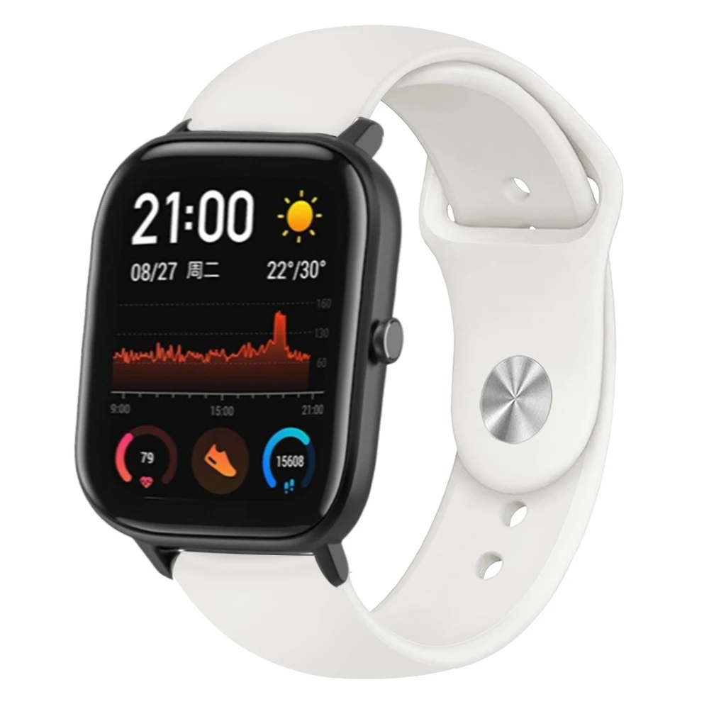 20 мм силиконовые браслеты для Xiaomi Huami Amazfit GTS Bip BIT PACE Lite Youth smart watch band для Garmin vivoactive 3 ремешок для часов