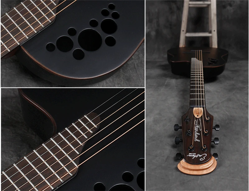 41 zoll folk elektrische gitarre massive fichten trauben loch gitarre 6 saiten akustische gitarre hohe qualität carbon faser gitarre agt235 free