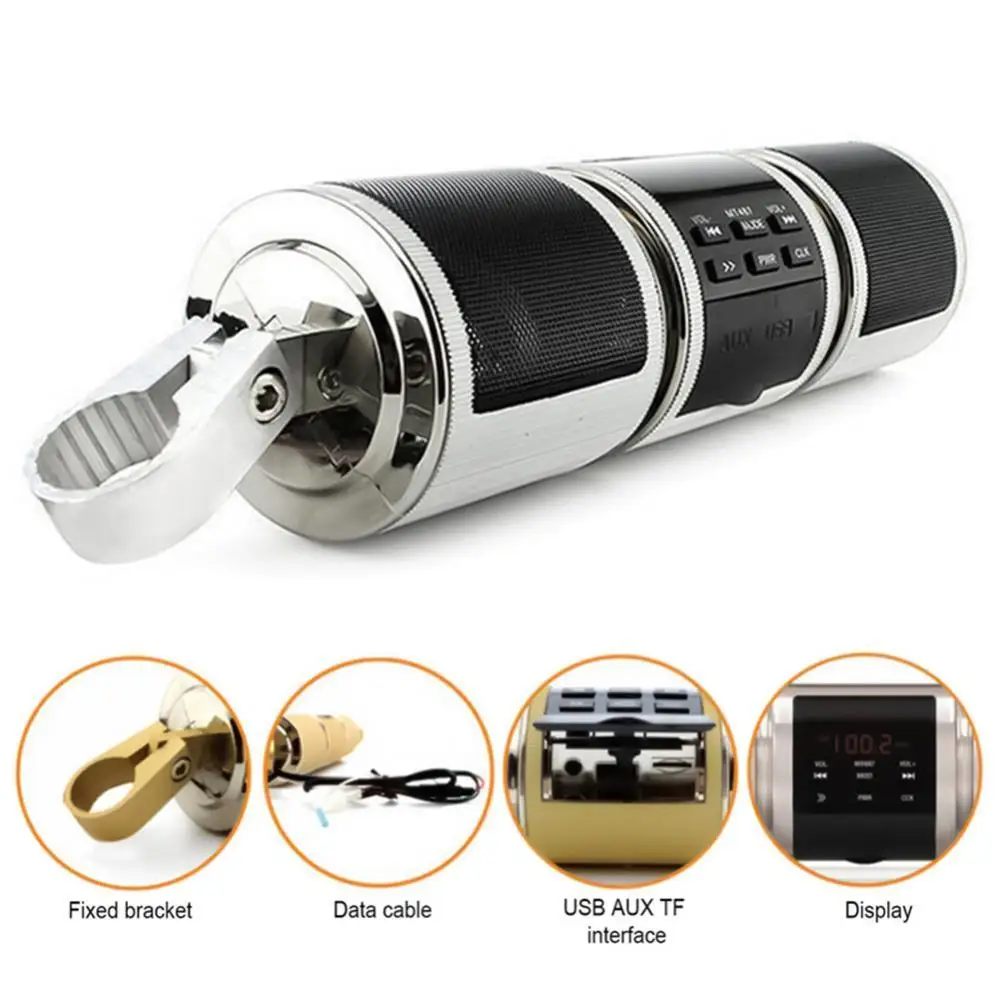 

50% Hot Sales Waterproof Motorcycle MP3 Bluetooth FM Radio Stereo Speaker Audio Music Player