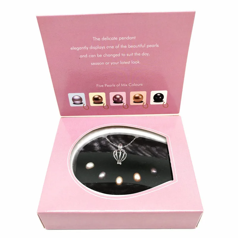 Цепочка с подвеской из натурального жемчуга 5 жемчужинами | Украшения и