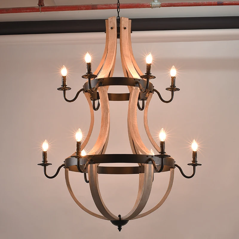 Деревенская люстра старинный деревянный подвесной светильник s Скандинавская