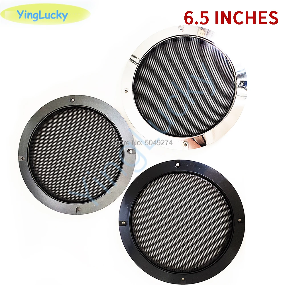 

2pcs 6.5 inch Audio Speaker Cover Round Speakers Protective Cover Mesh Net Grille For Loudspeaker DIY Assembly arcade