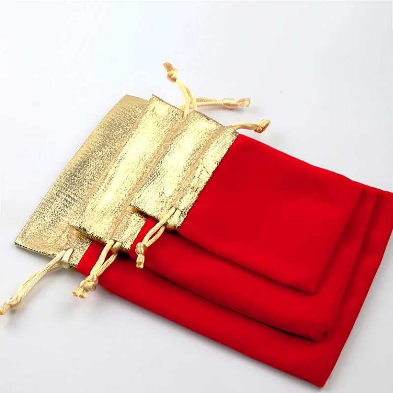 10 шт./лот Многоразовые цветные бархатные мешочки для упаковки ювелирных изделий