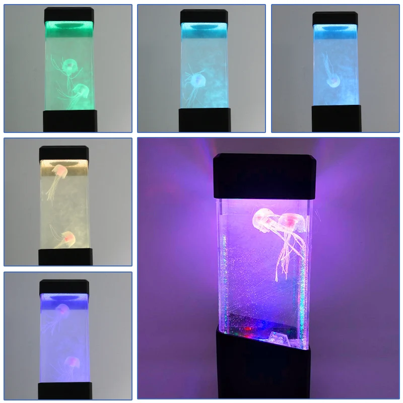 Светодиодный ночной Светильник медузы украшение для домашнего аквариума