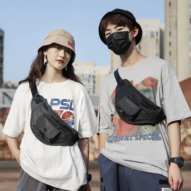 

Hip hop Waist Bag Man Women Belt Fanny pack Fashion Chest pack Female Casual Shoulder Crossbody Bag Outdoor Sports Waist pack
