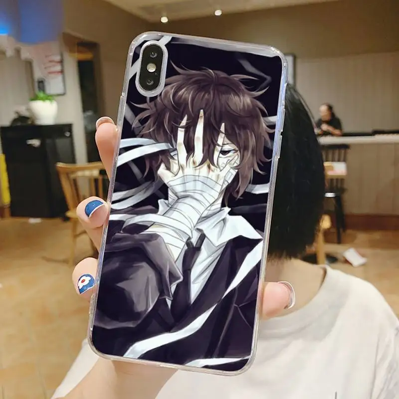 

Bungou Stray Dogs Dazai Osamu anime Phone Case Transparent for iPhone 6 7 8 11 12 s mini pro X XS XR MAX Plus