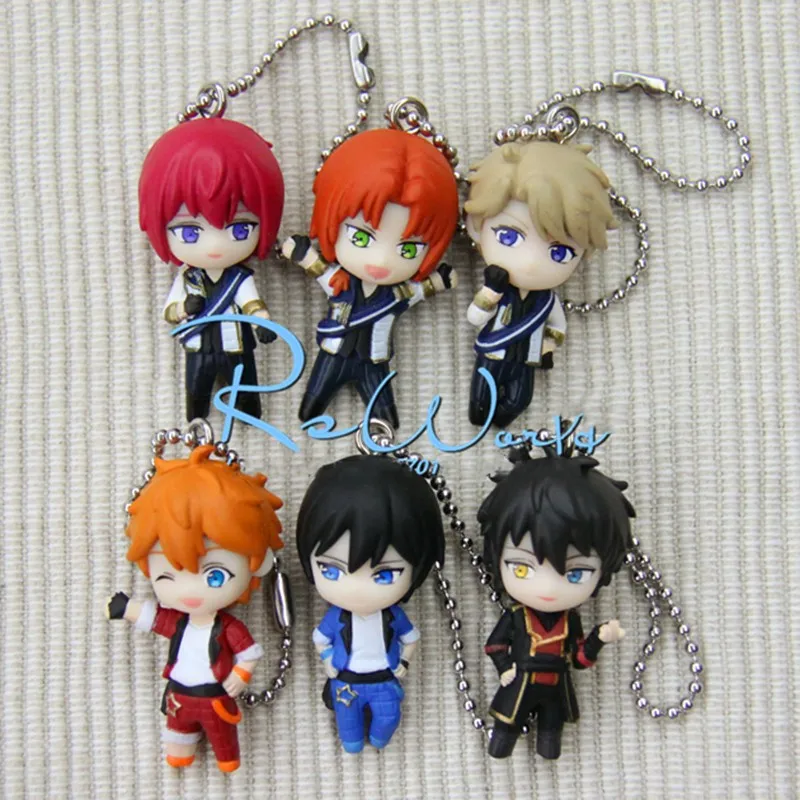 

Action Ensemble Stars Mini Figurine Toys Akehoshi Subaru Hidaka Hokuto Yuuki Makoto Sakuma Ritsu Kawaii 4cm Key Ring Pandent Toy