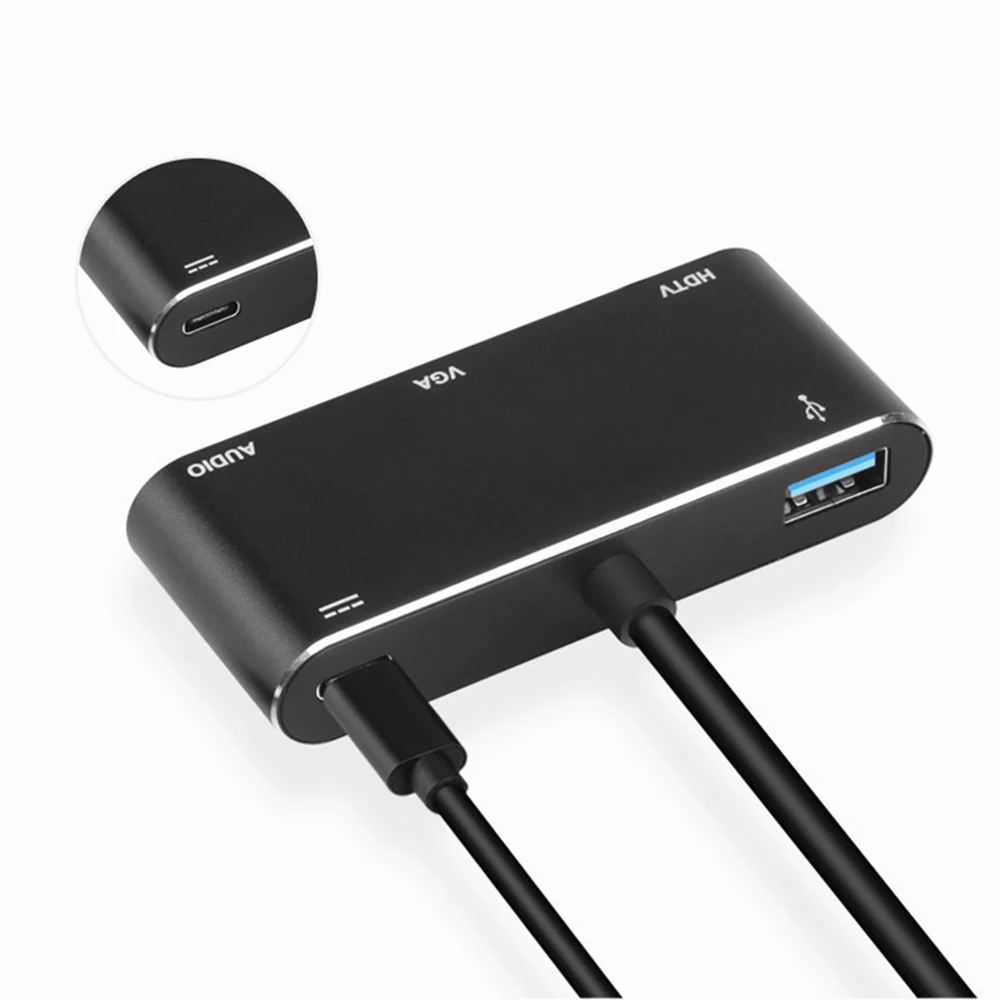 Адаптер для ноутбука 5 в 1 с интерфейсом USB Type-C на HDMI/VGA/USB/PD | Компьютеры и офис
