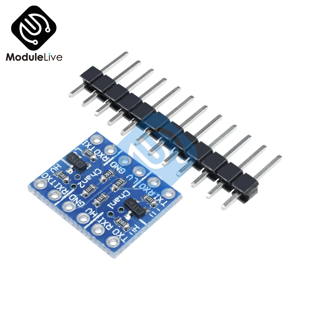 Двухканальный 2-канальный IIC I2C преобразователь уровня логики двунаправленный