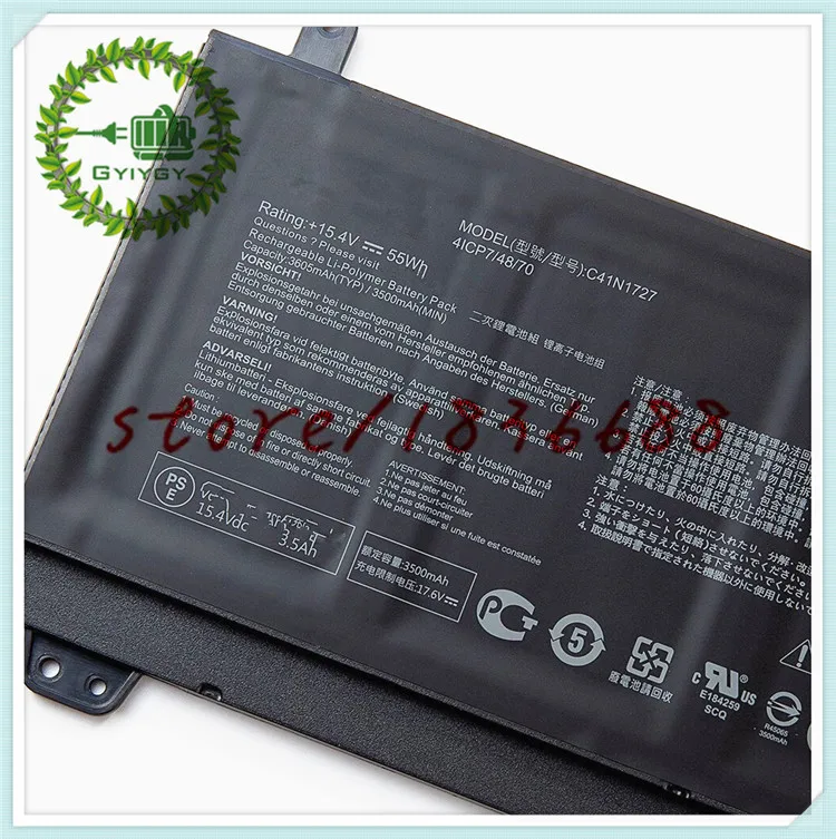 GYIYGY 15,4 V 55Wh C41N1727 Аккумулятор для ноутбука ASUS ROG Зефир GM501 GM501GM GM501GS
