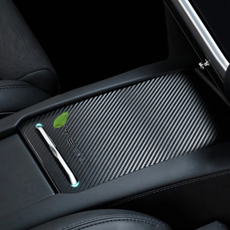 1 шт. углеродного волокна центральной консоли коробка Стикеры подлокотника для