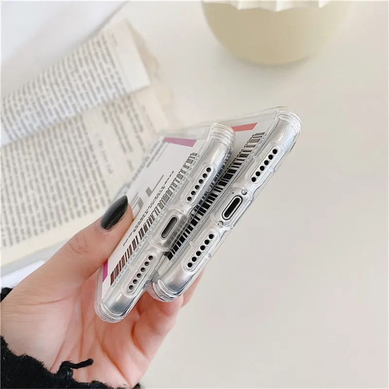 

Air Tickets Transparent Silicone Soft Phone Case For iPhone 7 8 Plus 2020 SE X XR XS Max 11 11Pro Max 12 12Pro Max Pro Mini Case