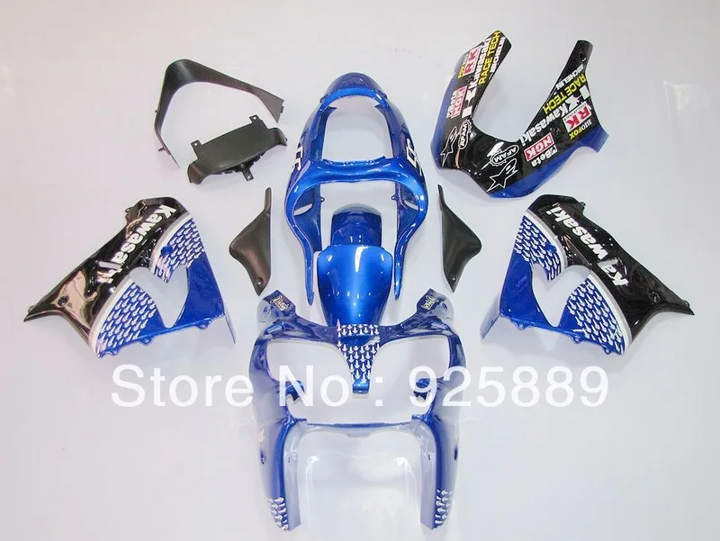

Blue White Black For KAWASAKI ZX9R 00 01 02 03 ZX 9R 00-03 ZX-9R 2000 2001 2002 2003 2000-2003 ABS Fairing Kit