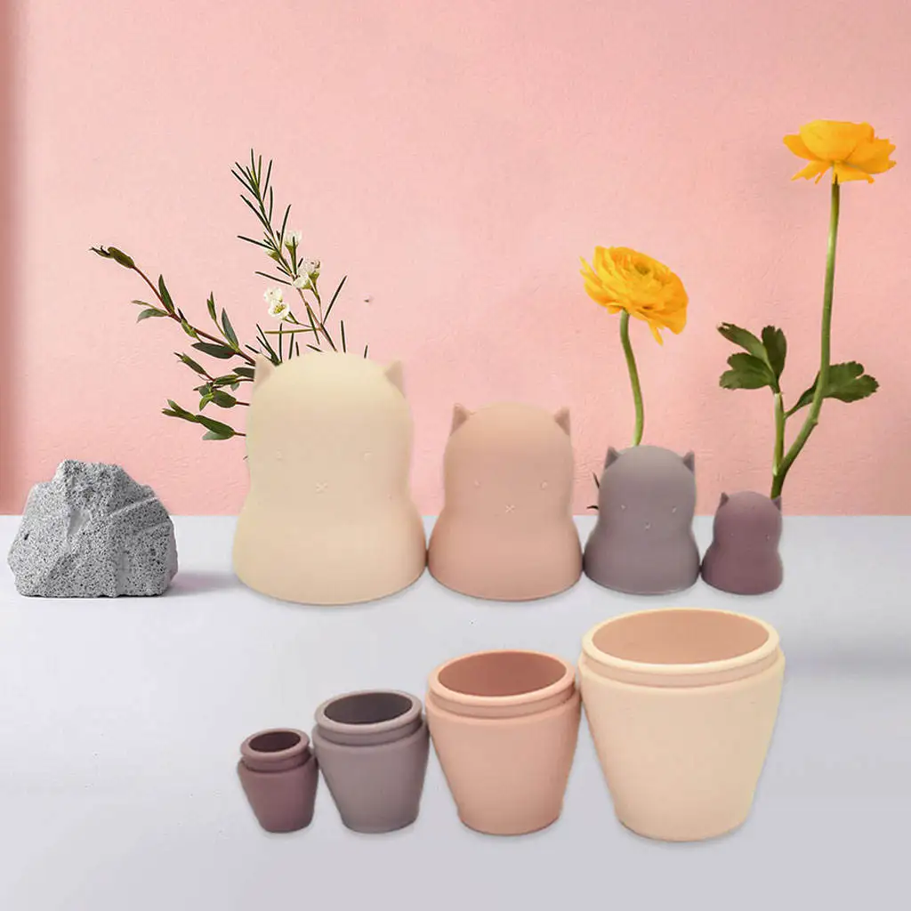 Русская игрушка-гнездо силиконовая Матрешка куклы бабушка Монтессори игрушка