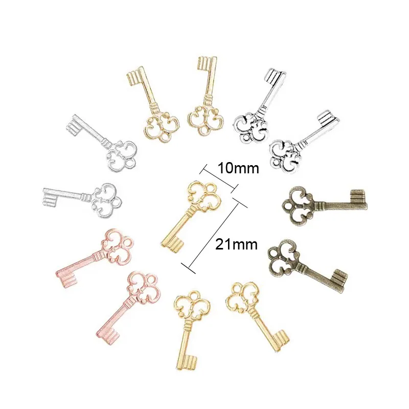 

50pcs 70.2x24.4mm Key Shape Necklace Pendant Setting Cabochon Cameo Base Tray Bezel Blank Jewelry Making Findings