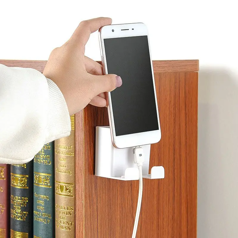 

Phone Holder Wall Mounted, Cellphone Stand Charging Holder Bracket Shelf