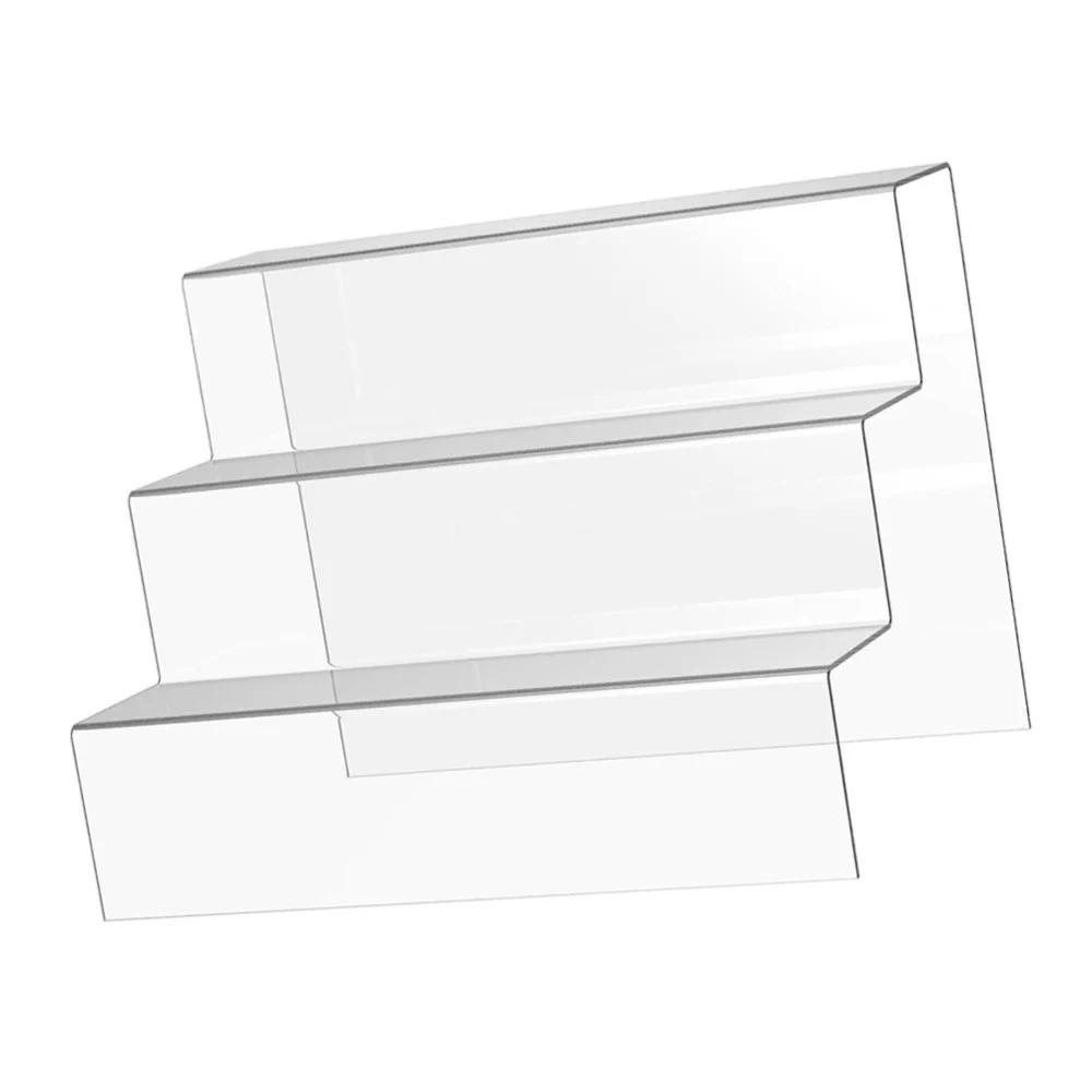 

Acrylic Stepped Display Stand 2-Tier Storage Rack Desktop Organizer Holder for Ornaments Models (24cm)