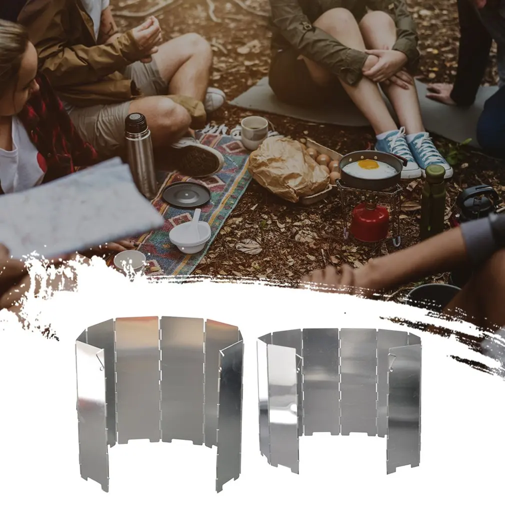 Плита для кемпинга на открытом воздухе складная Ультралегкая ветрозащитная