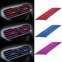 10pcsset air conditioning vent decorative strip bright color glossy long lasting pvc automotive vent trim strip for car