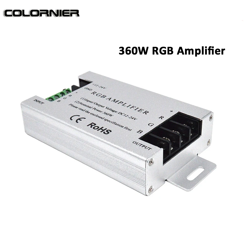 Светодиодный RGB усилитель 360 Вт алюминиевый полос 30 А светодиодный светильник
