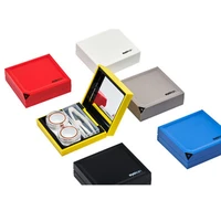 new jewelry box shape double storage box contact lens case for eyes contact lenses box for glasses portable storage
