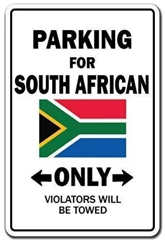 

Parking South African Only National Pride Sign South Africa Flag National Pride Love Decoration Warning Metal Sign