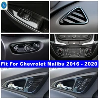 door bowl armrest lift button lights control air ac panel cover trim for chevrolet malibu 2016 2020 car accessories black kit