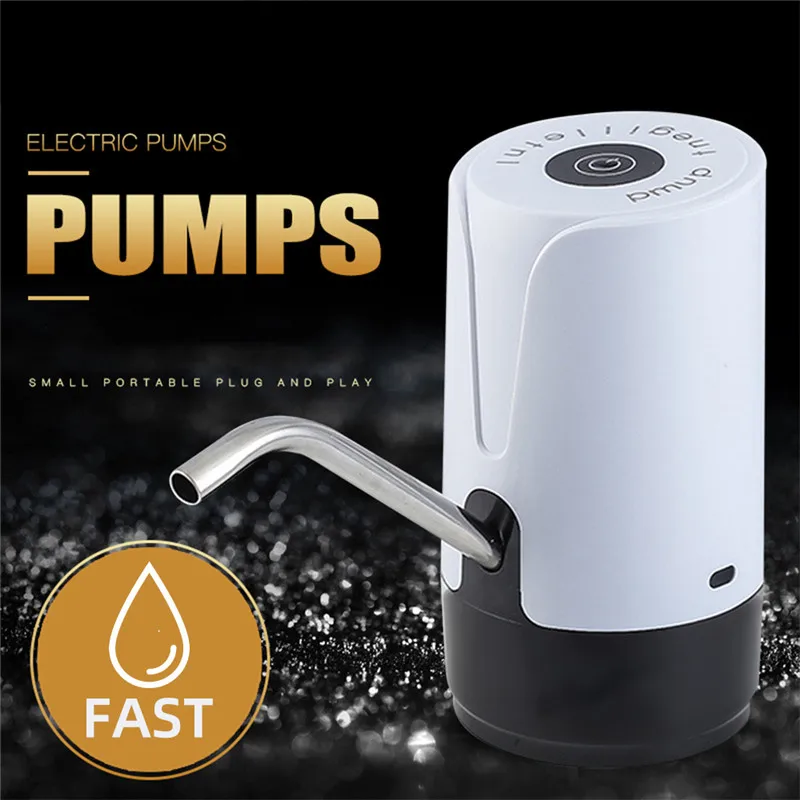 Electric Water Bottle Pump USB Charging Dispenser Drinking Silent Design Fits For 2.5/5L/18.9L Bottles | Дом и сад