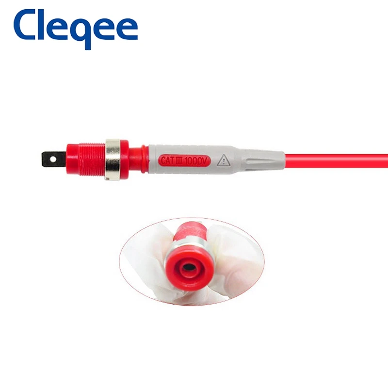 Cleqee P1032 двойные 4 мм безопасные штекеры типа банан испытательные выводы прямые