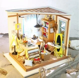 Восемь видов DIY Миниатюрный парник Кукольный дом модель строительные наборы кукольный домик креативные игрушки хобби подарок для детей и взрослых - Цвет: B