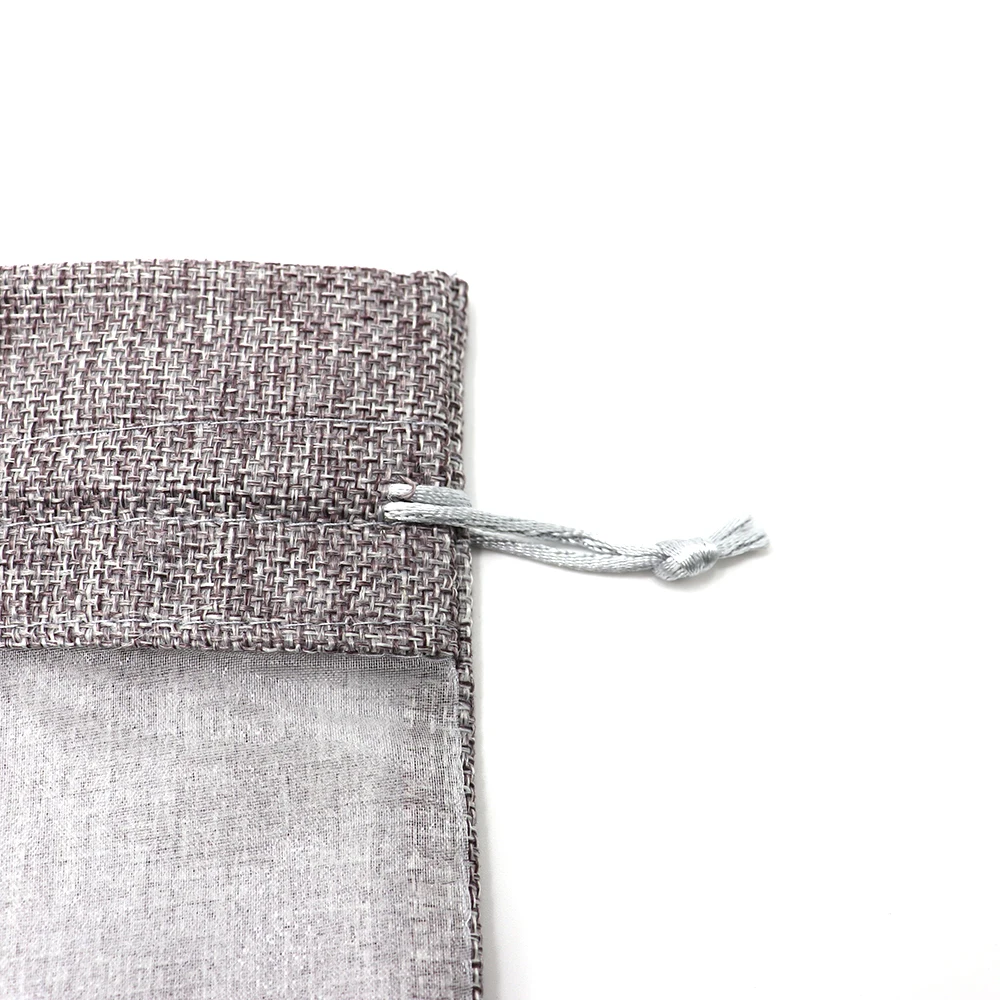 Джутовый мешочек для упаковки ювелирных изделий из органзы 50 шт. 10x4/13x8/16x22 см