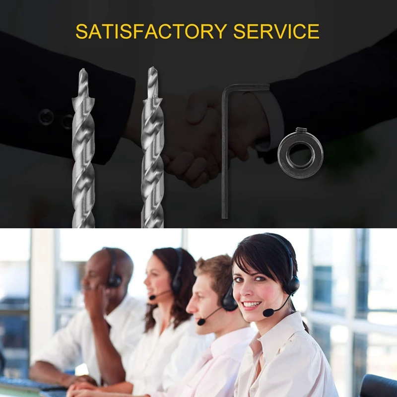 

1 Set 3/8 Inch Pocket Hole Drill Bit with Depth Stop Collar & 23 Pcs Woodworking Chamfering Drill Bits