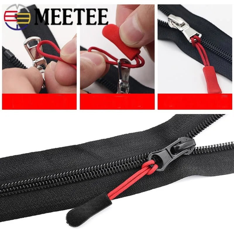 30 шт. разных цветов шнура на молнии тянет веревка концы замок молния зажим Пряжка