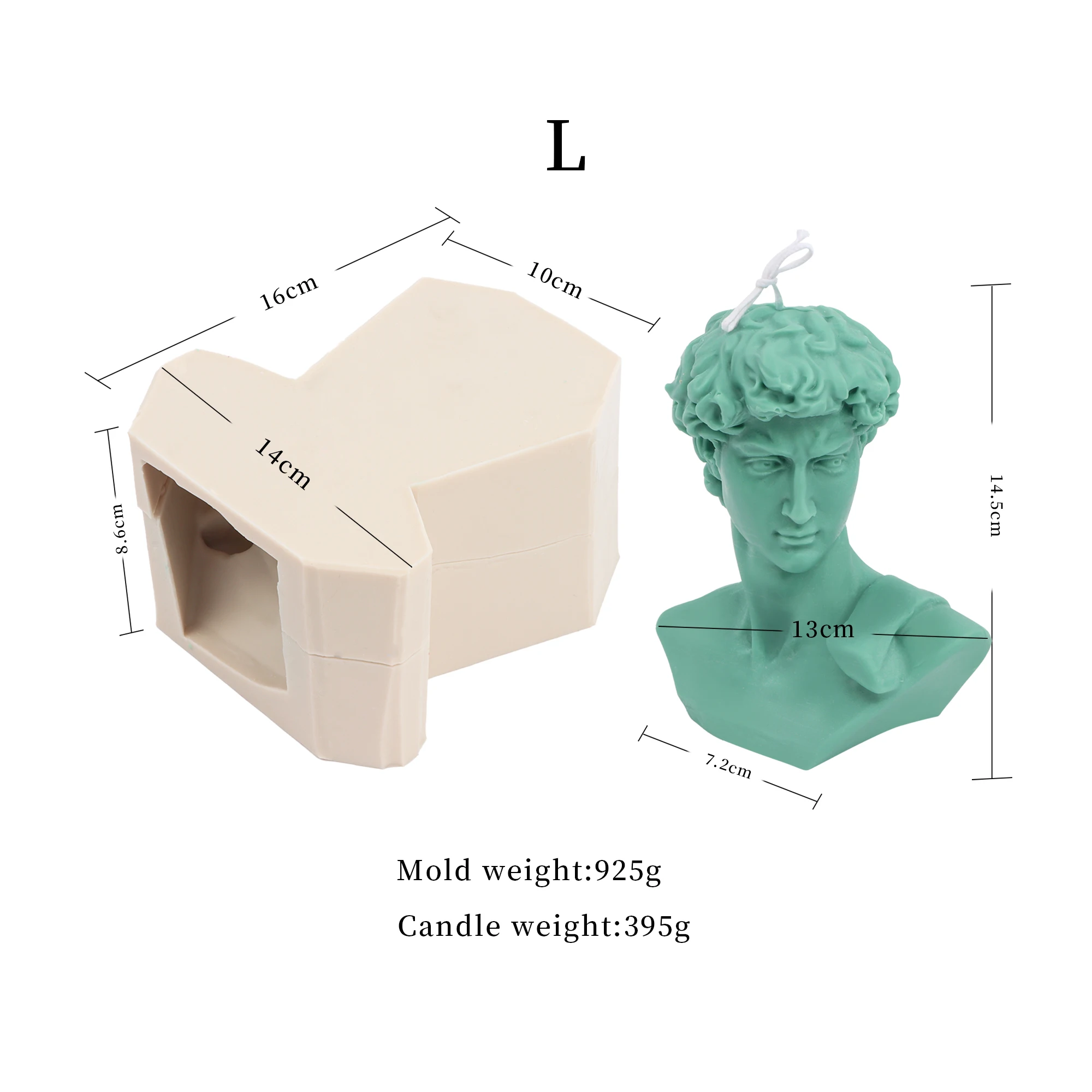 Силиконовая форма для свечей David Half Torso человеческого тела смолы частичная модель