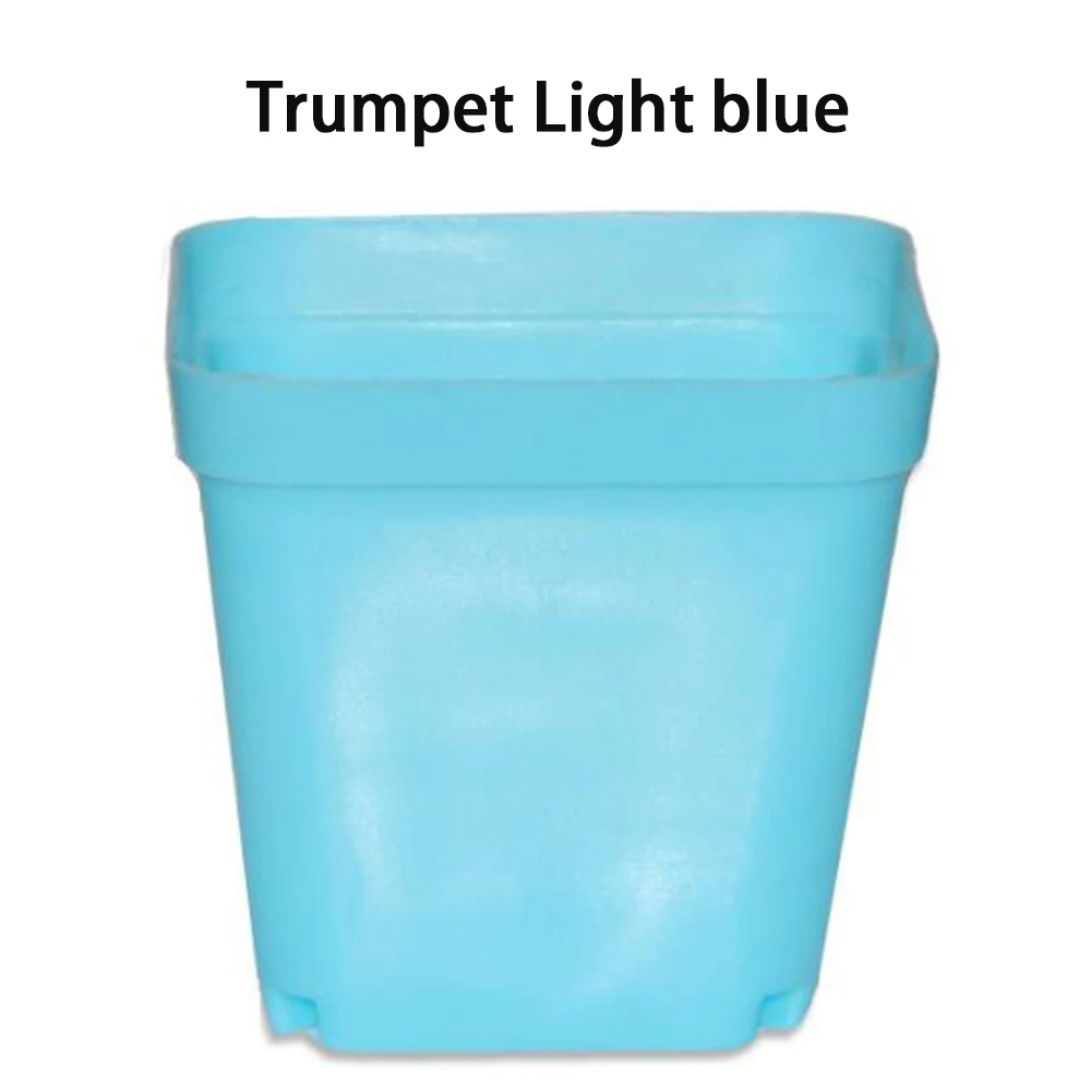 10pcs Light blue 10 шт./компл. пластиковые горшки цветочные для сада декор небольшой квадратный таз fleshess Botany чистая раковина выращивание саженцев домашний офис Декор коробка - Color: 10pcs Light blue