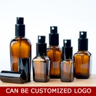 Флакон для лосьона с квадратным толстым дном и янтарным стеклом, 10 мл20 мл30 мл, с возможностью нанесения логотипа на заказ