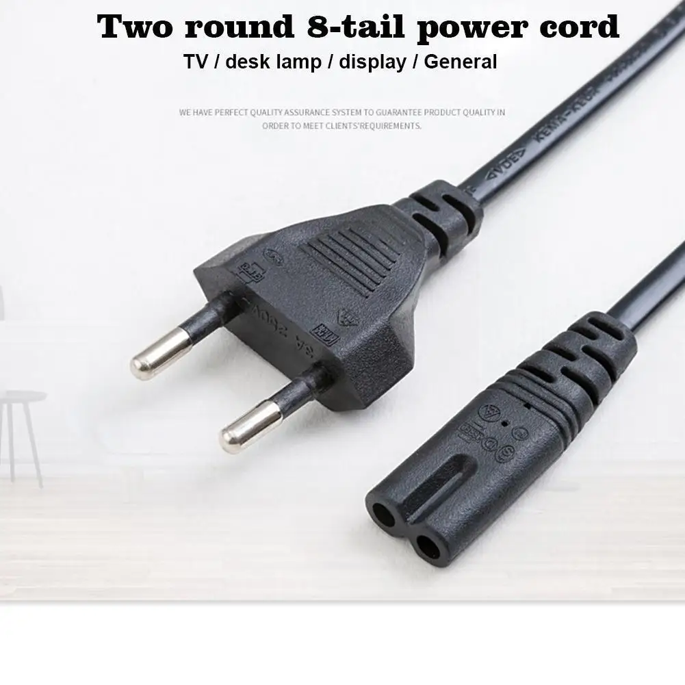

2Pin Prong US EU to C7 Extension Cable LED Light Power Cord America European Figure 8 Laptop Power Cable For PS4 1.5M Cable A6C3