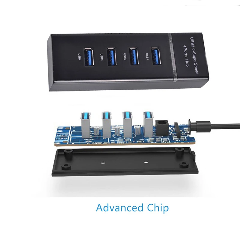 Universal Charger Adapter 3.0 USB Port Expansion Hub Splitter 4 Ports for Xbox One/S PlayStation 4/Slim/Pro High Speed | Электроника