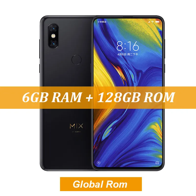 6GB 128GB Black Глобальная ПЗУ Xiaomi mi x 3 6 ГБ 128 ГБ Snapdragon 845 6,3" AMOLED Полный экран 19,5: 9 24 МП 2 Задняя 2 фронтальная камера мобильный телефон - Цвет: 6GB 128GB Black