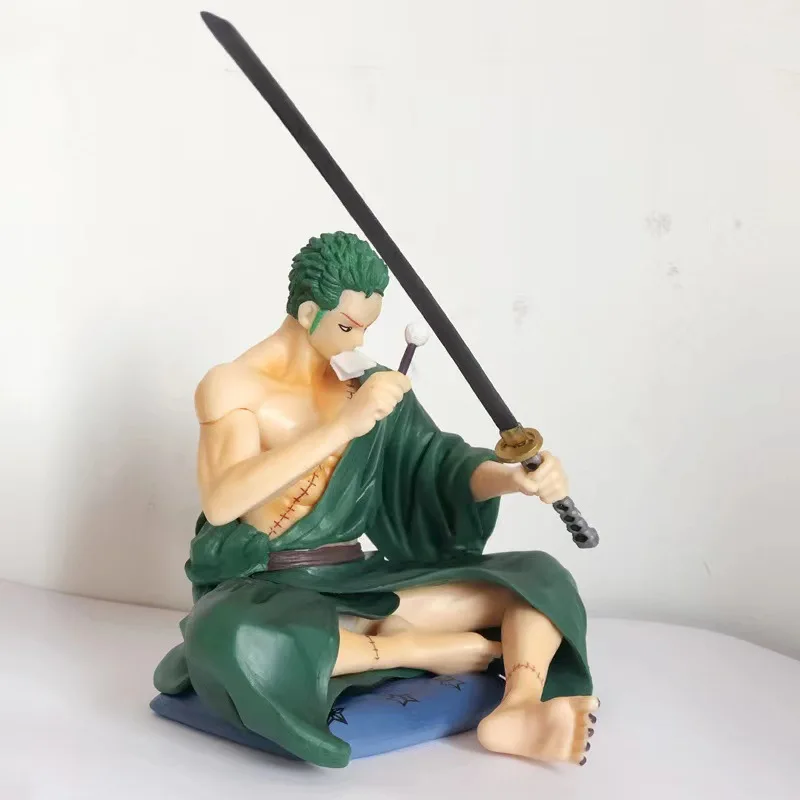 Аниме Фигурка ророноа Зоро 18 см статуя с мечами модель украшение для дома