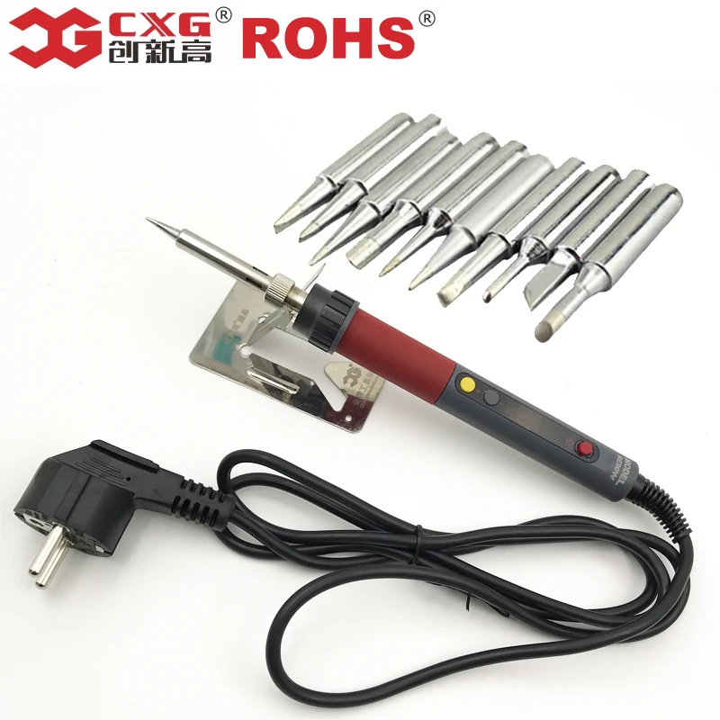 RE90W 10PT ROHS RE60W/90 W/110 W lcd Температура Цифровой регулируемый термостат Электрический паяльник для сварки заменить CXG 936D - Цвет: RE90W 10PT