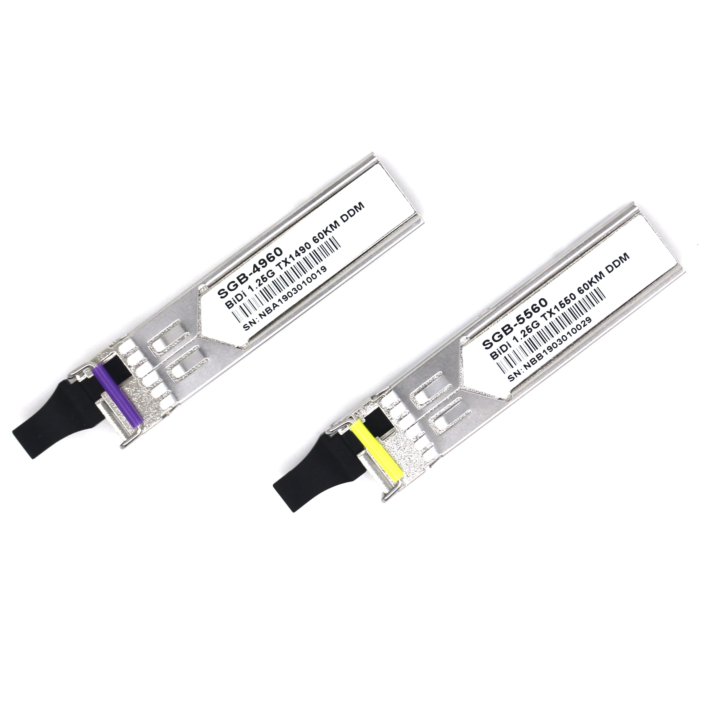 

1pair SFP Module sc Gigabit Connector DDM BIDI mini gbic 1.25G SC SFP Fiber Optical Transceiver Module 10-120km Compatible