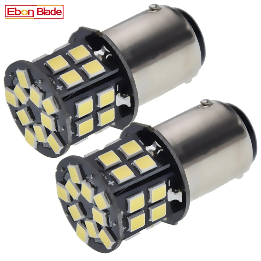 Пара белый авто светодиодный сигнальная лампа 1157 BAY15D BA15D 1142 2835 30SMD 6 в 12 В 24