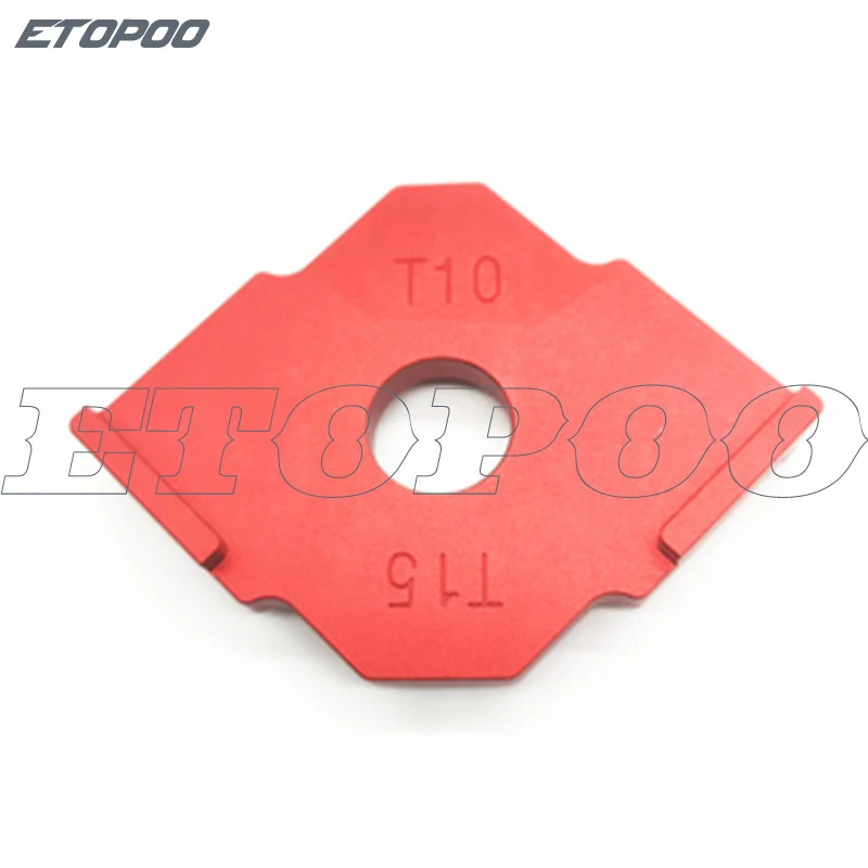1pcs T10-T15 3 шт./компл. Деревообрабатывающие инструменты гравировальный станок закругленными уголками шаблон rplate древесный фрезерный станок с ЧПУ DIY деревянная фрезерная линейка инструменты плотника - Цвет: 1pcs T10-T15