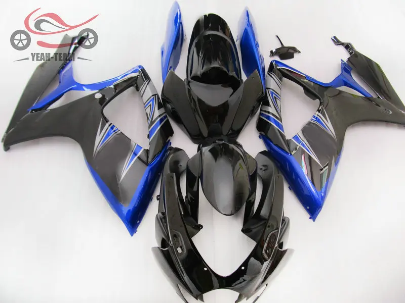 Новый комплект обтекателей под давлением для SUZUKI K6 2006 2007 GSXR 600 750 синие Черные